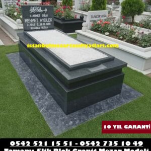 A-1 Nero Gaska Granit Mezar - İstanbul Mezar Siyah Granit Mezar Modeli