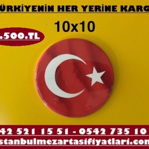 Porselen Üzerine Türk Bayrak Özel Firma Kamu Kurum Logo