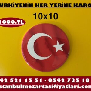 Porselen Üzerine Türk Bayrak Özel Firma Kamu Kurum Logo