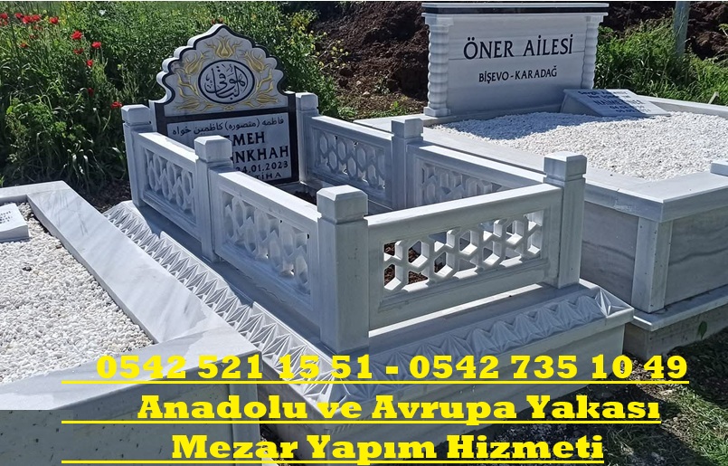 Tek Kişilik Kafesli Cnc İşleme Mermer Mezar - Mezar Yapım İşleri - Görsel 2