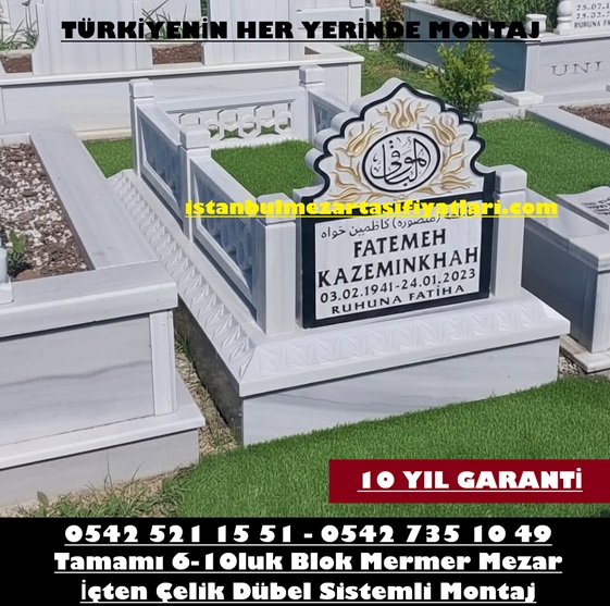 Tek Kişilik Kafesli Cnc İşleme Mermer Mezar - Mezar Yapım İşleri
