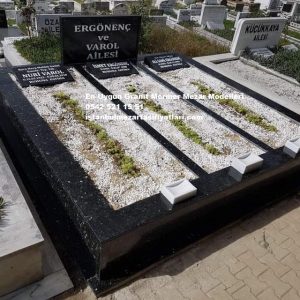 Üç Kişilik Blue Pearl Granit Mezar