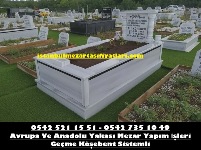 Tek Kişilik Granit Şeritli Sütunlu Mezar - Yenimahalle Mezar Yapım İşleri - Görsel 8