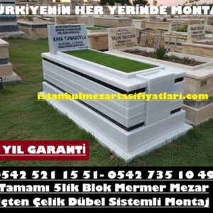Y28 Çift Kuşaklı Ayak Suluklu Mermer Mezar – İstanbul Mezar Baş Taşı Fiyatları
