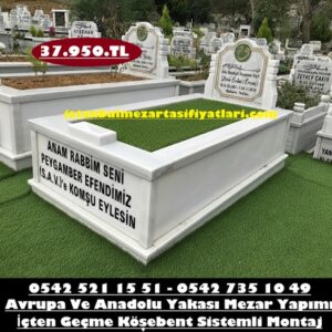 Tek Kişilik Baş Taşı El Yazı İşlemeli Mezar - El İşleme Baş Taşı Fiyatları