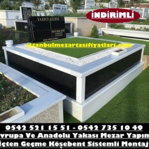 Çift Kişilik Baş Taşı Gövde Granit Mezar