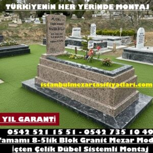 B36 Küpeşte Nero Gaska Porino Granit Blok Mezar – Güngören Mezar Yapımı Fiyatı
