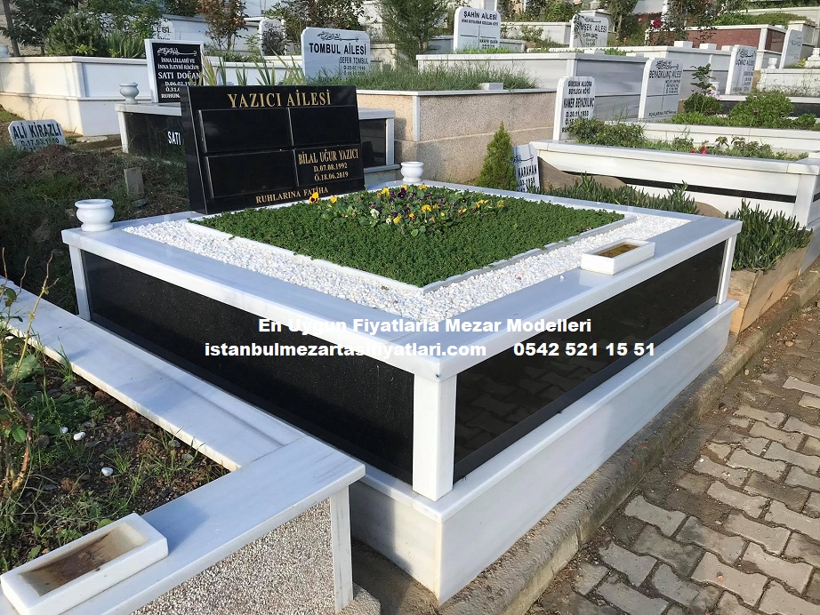Çift Kişilik Baş Taşı Gövde Granit Mezar - Görsel 2