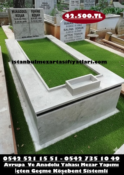 Tek Kişilik Rustik Yeşil Mezar - Yeşil Kuşaklı Mermer Mezar - Görsel 6